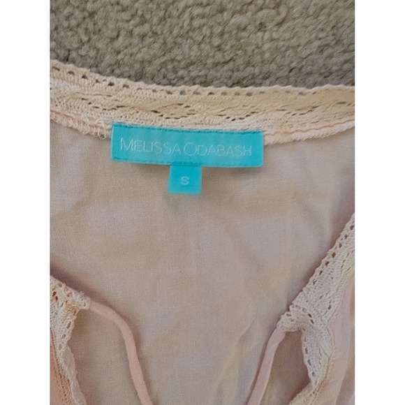 Melissa Odabash Women's Skyler Beach Dress Pink Smocked Waist Tassel Mini- S - Picture 5 of 9